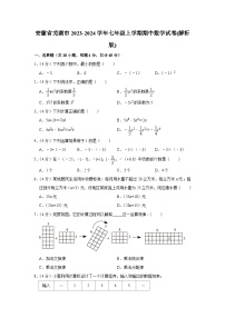 安徽省芜湖市2023-2024学年七年级上学期期中数学试卷