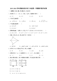 福建省泉州市永春县2023-2024学年八年级上学期期中数学试卷