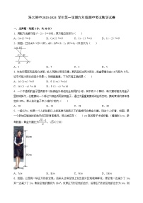 广东省深圳市南山区深圳大学附属中学2023-2024学年上学期九年级期中考试数学试卷