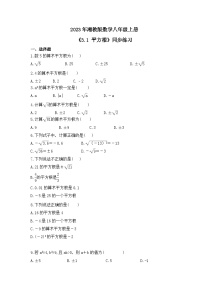 湘教版八年级上册3.1 平方根精品课后练习题