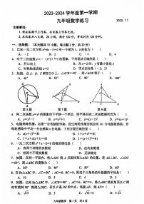 辽宁省大连市瓦房店市第三初级中学2023-2024学年九年级上学期11月期中数学试题