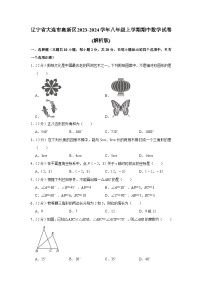 辽宁省大连市高新区2023-2024学年八年级上学期期中数学试卷