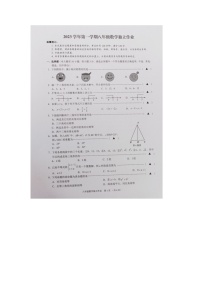 浙江省金华市金东区2023-2024学年八年级上学期期中检测数学试题