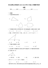 河北省唐山市路南区2023-2024学年八年级上学期期中数学试题