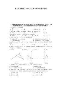 2020-2021学年玄武区八上数学期末试卷&答案