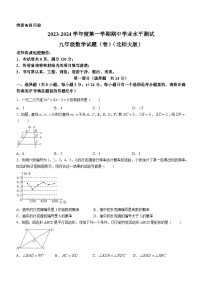 陕西省榆林市第十中学2023-2024学年九年级上学期期中数学试题