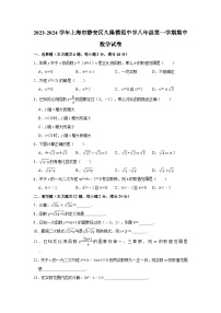 2023-2024学年上海市静安区久隆模范中学八年级（上）期中数学试卷（含解析）