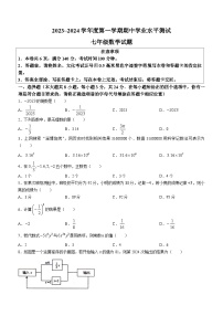 江苏省徐州市邳州市2023-2024学年七年级上学期期中抽测数学试题