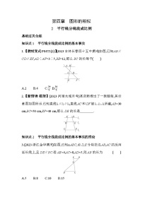 初中北师大版第四章 图形的相似2 平行线分线段成比例随堂练习题