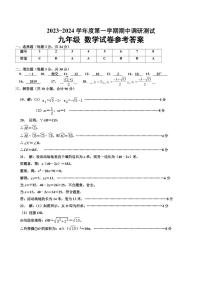 江苏省宿迁市宿城区2023-2024学年九年级上学期11月期中数学试题