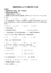 湖南省郴州市永兴县树德教育集团2023-2024学年七年级上学期期中数学试题