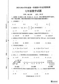 江苏省连云港市灌云县2023-2024学年上学期期中七年级数学试题