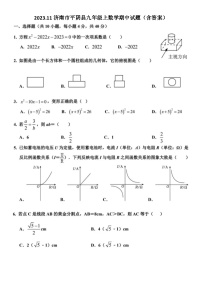 2023.11济南市平阴县九年级上数学期中试题（含答案）