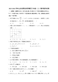 2023-2024学年山东省青岛市即墨区八年级（上）期中数学试卷（含解析）