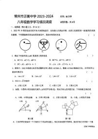 江苏省 常州市 天宁区常州市正衡中学2023-2024学年 八年级上学期  11月份期中数学试题