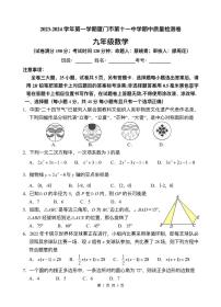 福建省厦门市第十一中学2023-2024学年九年级上学期期中数学试卷