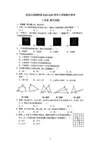 湖北省武汉市武昌区拼搏联盟2023-2024学年八年级上学期期中数学试卷