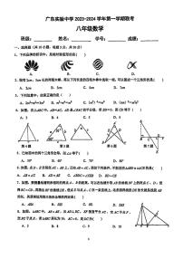 广东实验中学2023—2024学年上学期八年级数学期中考试卷