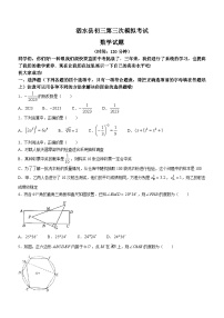 2023年山东省济宁市泗水县中考三模数学试题