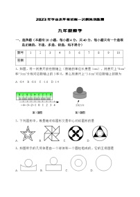 2023年山东省淄博市高青县中考一模数学试题