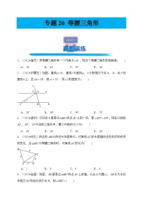 专题20 等腰三角形（真题演练、精选模拟）--2024年中考数学一轮复习（全国通用）