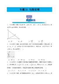 专题21 勾股定理（真题演练、精选模拟）--2024年中考数学一轮复习（全国通用）