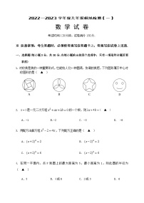 2023年辽宁省抚顺市东洲区九年级中考模拟检测（一）数学试题