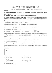 45，浙江省宁波市海曙区高桥集仕港四校联考2023-2024学年七年级上学期期中数学试题