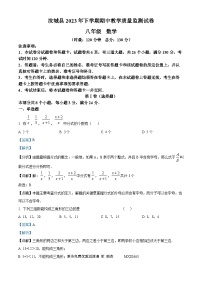 湖南省郴州市汝城县2023-2024学年八年级上学期期中数学试题（解析版）