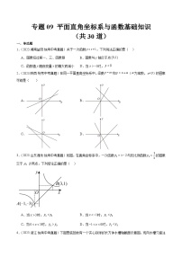 专题09 平面直角坐标系与函数基础知识（共30道）-2023年中考数学真题分项汇编（全国通用）