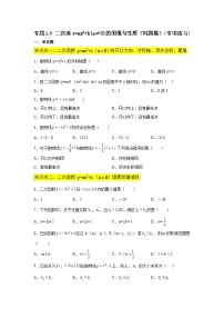 北师大版九年级数学下册 专题2.9 二次函数y=ax²+k(a≠0)的图像与性质（巩固篇）（附答案）