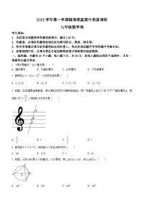 浙江省精准联盟2023-2024学年九年级上学期期中质量调研数学试题