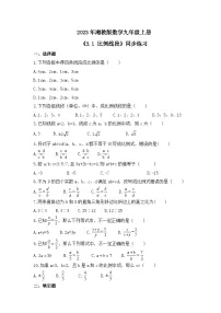 九年级上册3.1 比例线段精品课堂检测