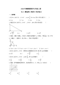 湘教版九年级上册第4章 锐角三角函数4.3 解直角三角形优秀同步达标检测题