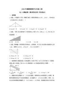 初中数学湘教版九年级上册第4章 锐角三角函数4.4 解直接三角形的应用巩固练习