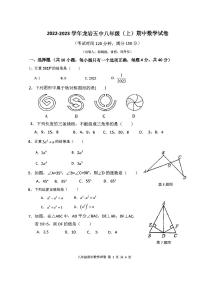 福建省龙岩市第五中学2023-2024学年八年级上学期11月期中数学试题