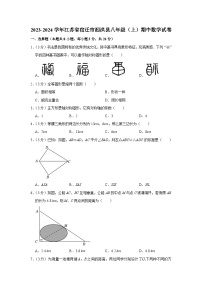 江苏省宿迁市泗洪县2023-—2024学年八年级上学期期中数学试题