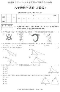 河北省张家口市宣化区2023-2024学年八年级上学期期中考试数学试题（人教版）