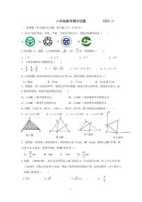 江苏省扬州市江都区实验初级中学2023-2024学年八年级上学期期中数学试卷