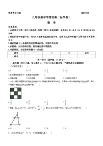 陕西省西安市蓝田县2023-2024学年九年级上学期期中数学试题