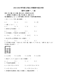 安徽省芜湖市无为市部分学校2023-2024学年七年级上学期期中数学试题