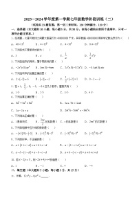 广东省湛江市廉江市良垌中学2023-2024学年七年级上学期期中数学试题(无答案)