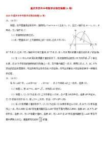 重庆市历年中考数学试卷压轴题（AB卷)