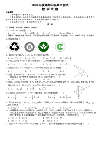 四川省泸州市梓潼路学校2023-2024学年九年级上学期期中考试数学试题