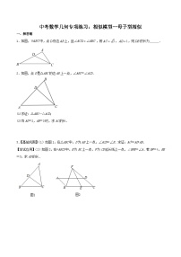 中考数学二轮培优复习几何专项练习：相似模型--母子型相似（2份打包，原卷版+含解析）