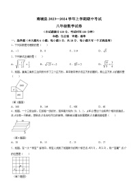 江西省抚州市南城县2023-2024学年八年级上学期期中数学试题