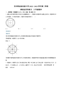 江苏省苏州市吴江区吴江区苏州湾实验初级中学2022-2023学年八年级下学期5月月考数学试题（解析版）