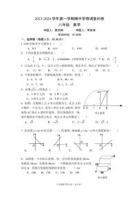 广东省深圳市宝安中学2023-2024学年八年级上学期期中数学试卷