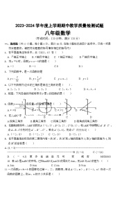 广西贺州富川县2023-—2024学年八年级上学期期中考试数学试题