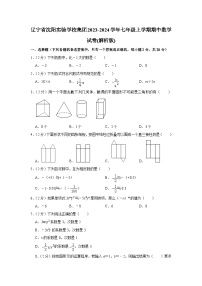 辽宁省沈阳实验学校集团2023-2024学年七年级上学期期中数学试卷